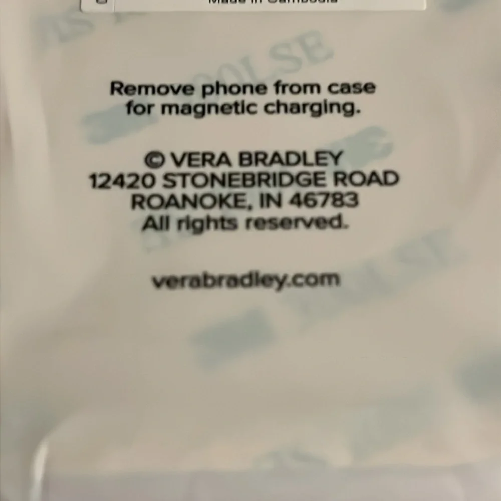 Vera Bradley Wild Rose Lavender Adhesive Phone Wallet